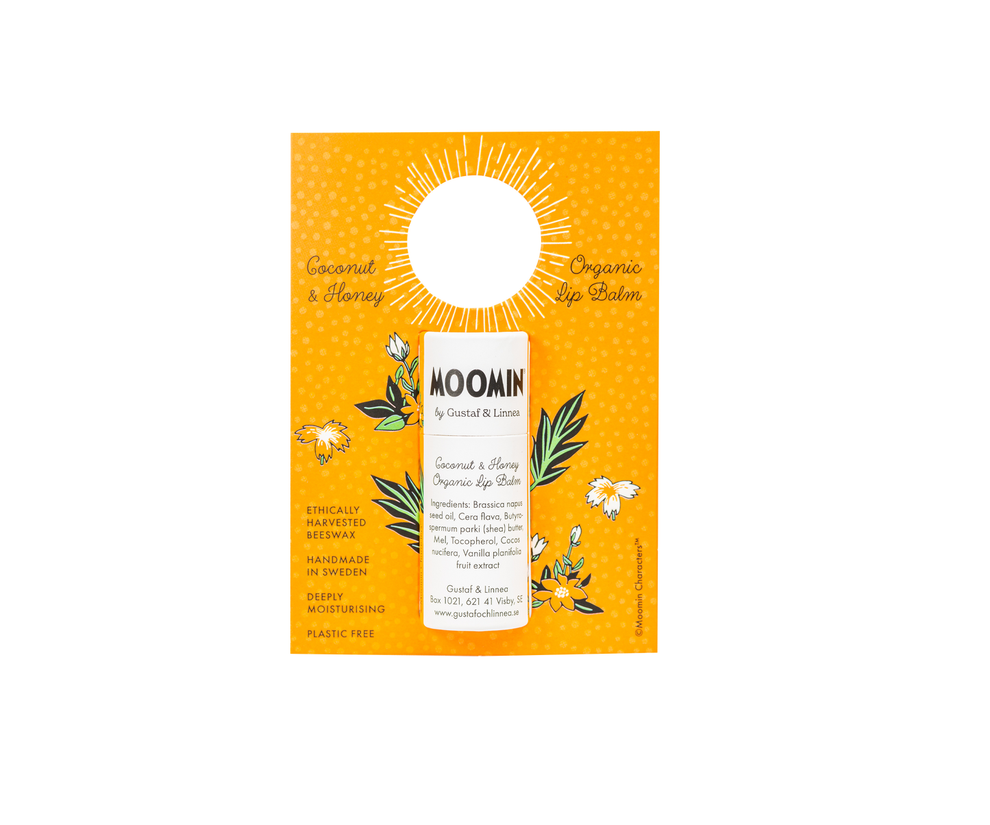 Moomin by G&L - Lip balm of beeswax with coconut & honey